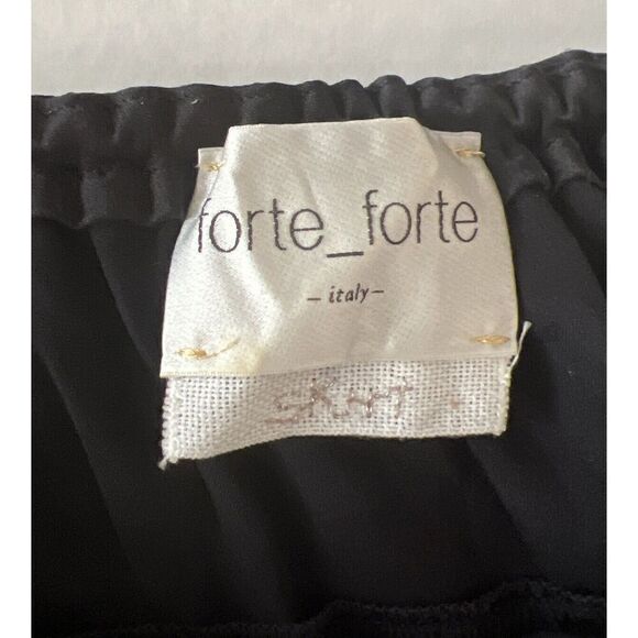 forte_forte Italy Size 0 BLACK Layered Design Silk Short Skirt - Picture 10 of 13
